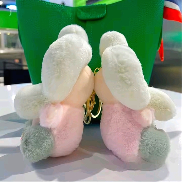 Monogram Bag + Purse Plushy Keychain Charm - WHITE FACE - Picture 5 of 6